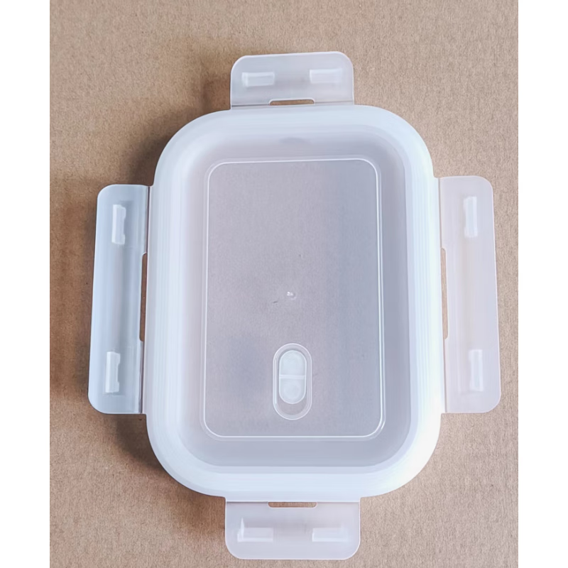 墨凛四面扣玻璃保鲜盒微波炉饭盒收纳密封盒盖子配件便当盒碗密封盖 大长方19.8*14.8支持LLG445或447