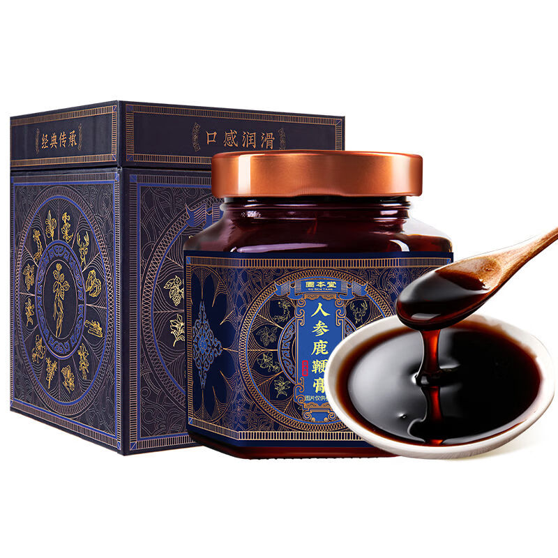 固本堂人参鹿鞭膏300g人参鹿鞭牡蛎黄精杜仲雄花滋养旗舰店 [300克*罐]人参鹿鞭膏