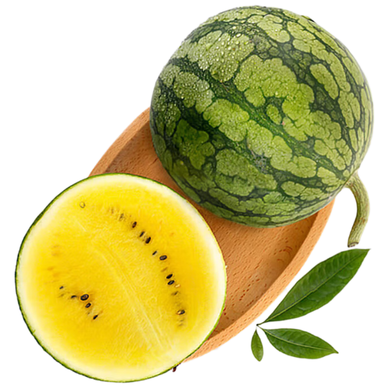 京鲜生 特小凤黄肉西瓜 1粒 单果2-3斤 生鲜水果