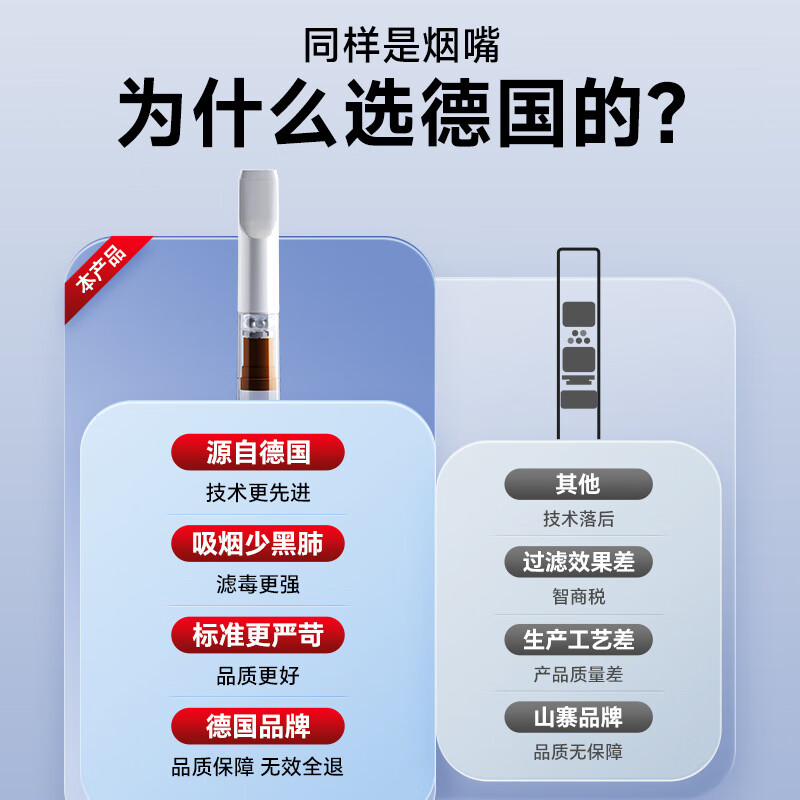 HADLEY德国一次性烟嘴焦油过滤器过滤嘴26重粗中细三用滤嘴13种植物精华 H2603(盒装) 100支