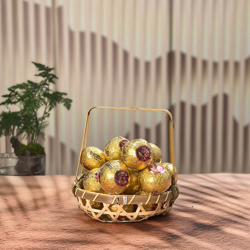 世纪茗家圈枝柑小青柑整斤简易袋装地道正宗新会小青柑宫廷普洱熟茶500g