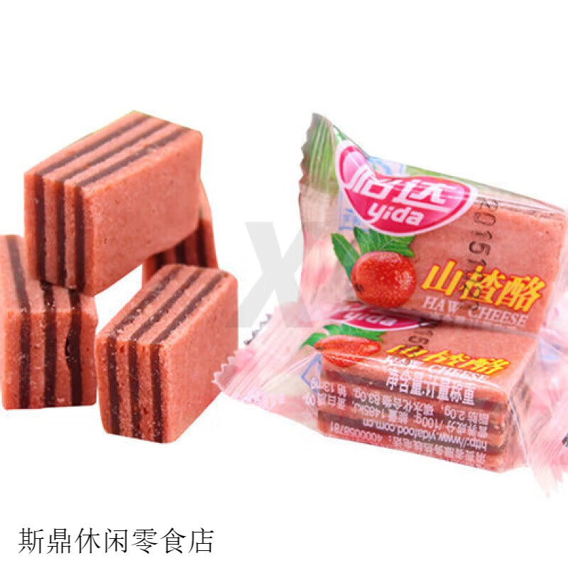 怡達(dá)承德怡達(dá)山楂酪500g獨立包裝夾層果皮漢堡山楂片條蜜餞果脯 【山楂酪1000克】