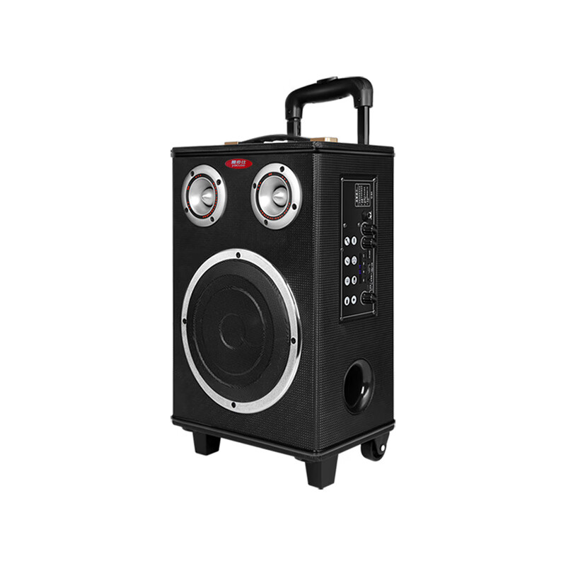 雅奇仕广场舞重低音无线蓝牙音箱音响户外话筒K歌家用大音量超重低音炮可插卡 标准无咪【8吋低音+双3吋高音】