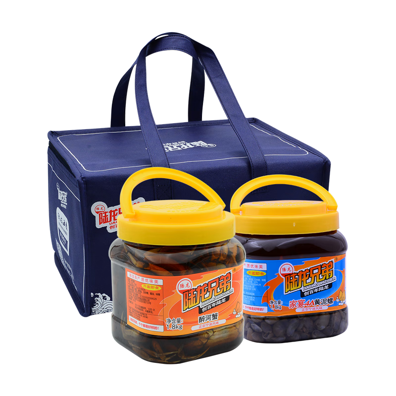 陸龍家宴4A黃泥螺 寧波老字號醉泥螺 開(kāi)蓋即食 佐酒下飯配粥 海鮮水產(chǎn) (順豐)家宴4A泥螺+醉蟹 3600g 禮盒裝