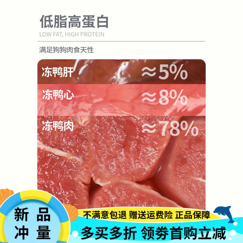 生生不息（Pet-Ever）主食凍干狗糧通用型鴨肉低敏配方生骨肉幼犬成犬無谷400g 鴨肉 400g