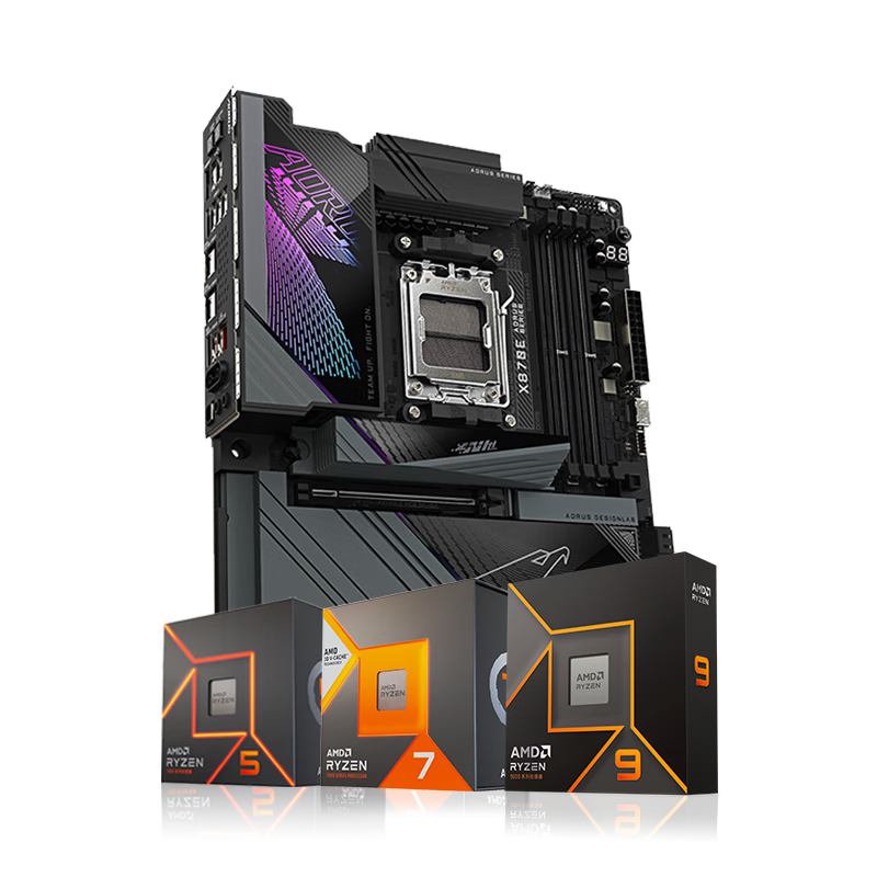 X870 羺񳬼 AMD 7000/9000ϵɢƬװ 9800X3D/9950X3DCPUװ Uװ X870E AORUS MASTER R7 9800X3D6399Ԫȯ
