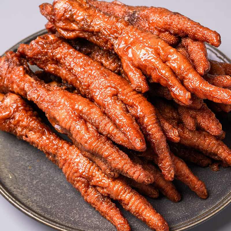 沈万三虎皮凤爪卤香味鸡爪卤鸡爪开袋即食零食独立包装东哥同款苏州特产 虎皮凤爪夜宵零食90g*3袋推荐