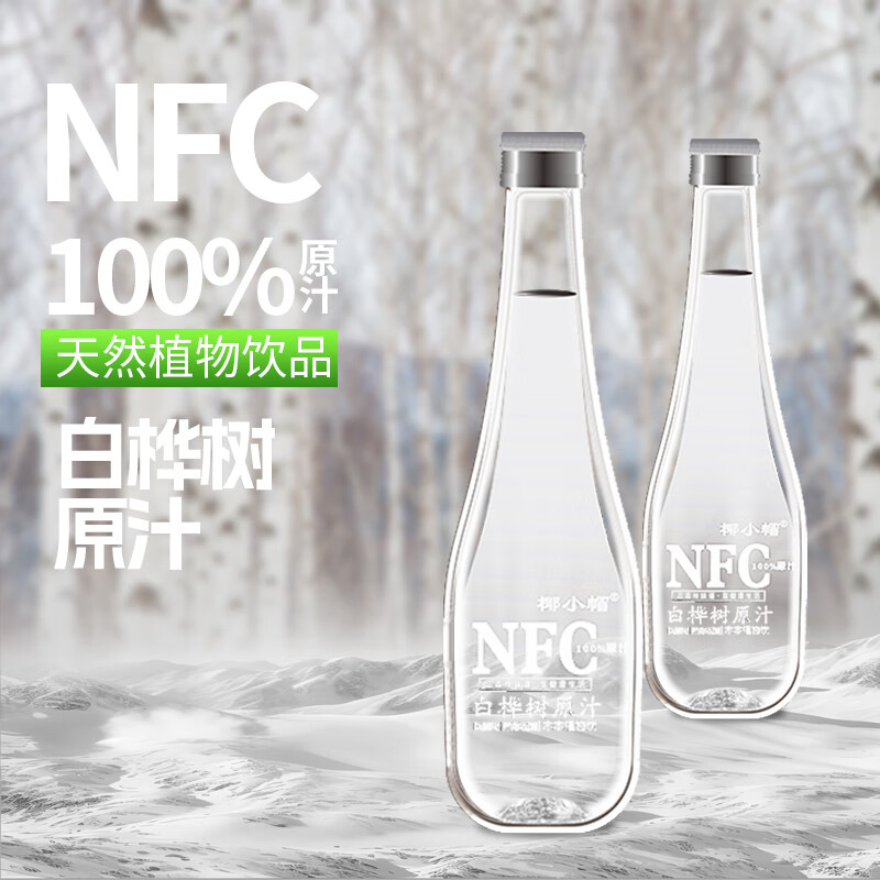 椰小帽100%NFC纯天然白桦树汁原液 310ml*6瓶整箱玻璃瓶装