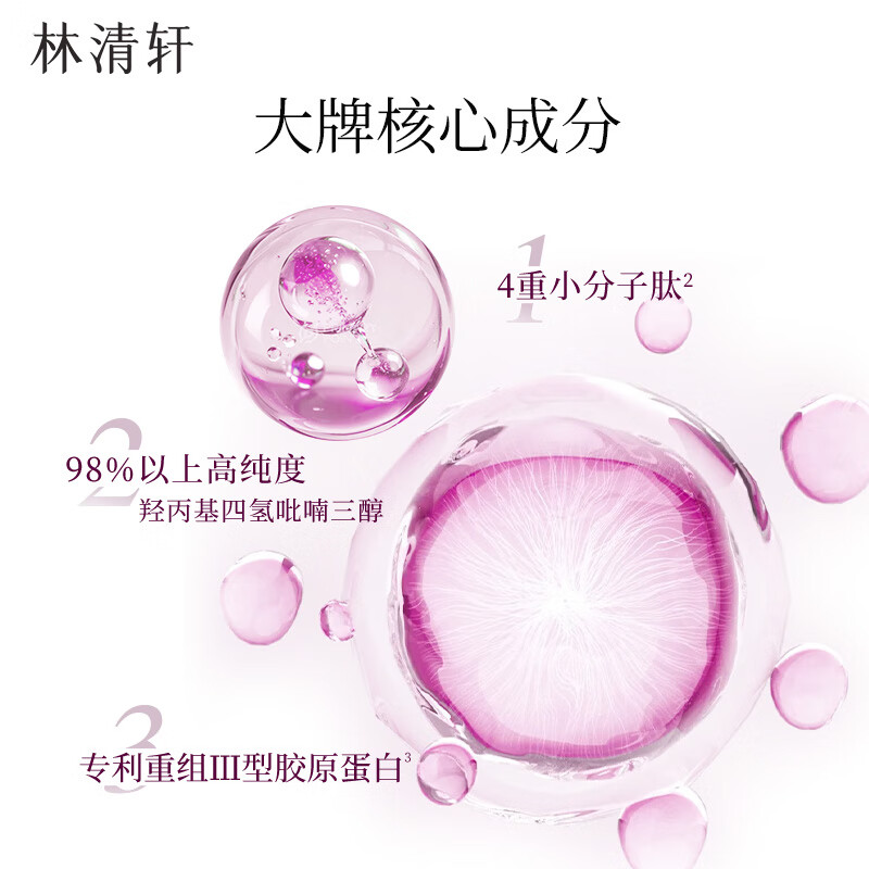 林清轩水乳护肤套装胶原多肽抗皱精华水面霜保湿补水套装节日礼物送女友 胶原水两瓶