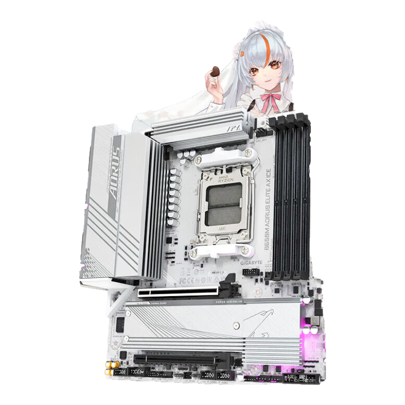 ���� B650M A ELITE AX ICE ��ɫ���� ���� ֧������9800X3D/7800X3D/9600X/9700X 1099Ԫ