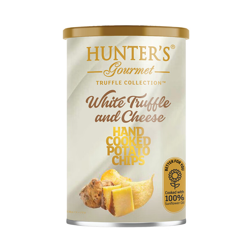 恒特乐（Hunter&#039;s）迪拜进口 黑松露薯片 膨化休闲零食 白松露芝士味150g