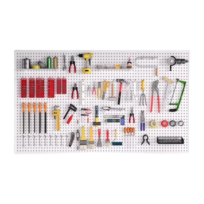 蔓斯菲爾洞洞板墻面置物架墻上五金工具收納宿舍隔板架壁掛墻壁儲物架子 【加厚】100×30cm白色