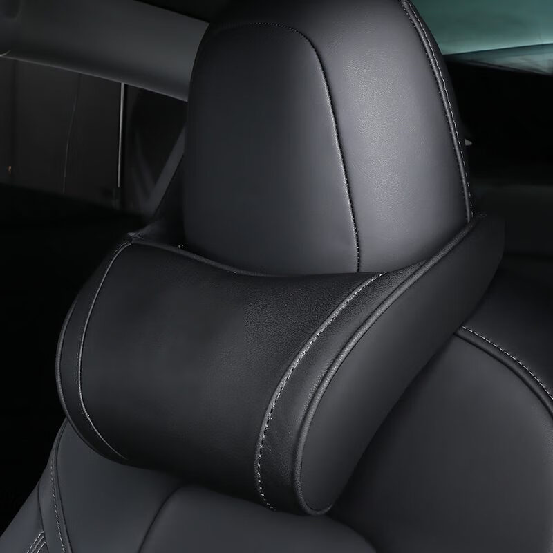 车和辕特斯拉modely头枕model3车用座椅护颈枕靠枕腰靠汽车内装饰配件丫 深遂黑色头枕一只