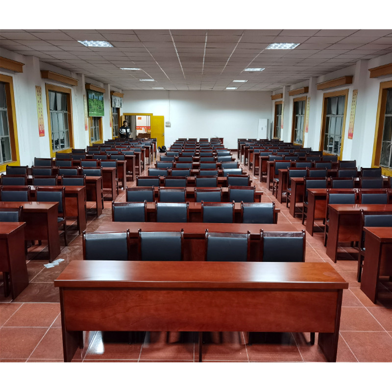 盎梓条桌培训桌会议室企业员工桌双人三人会议桌长条桌实木木皮油漆条