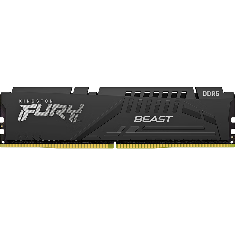 金士顿 FURY Beast超级野兽系列 DDR5 6000MHz 台式机内存 马甲条 黑色 16GB CL30