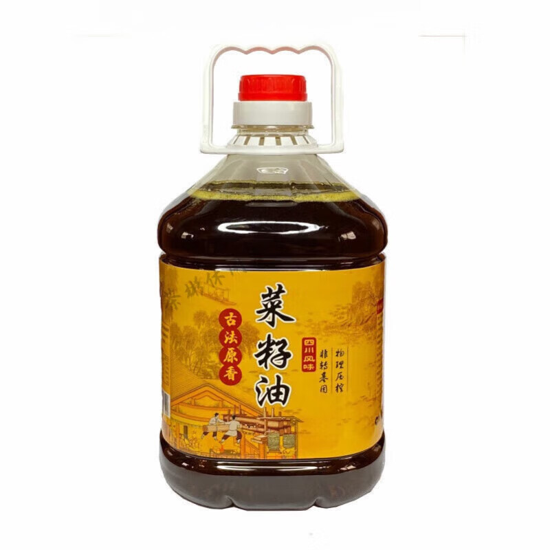 菜子王純菜籽油10斤裝四川菜籽油農(nóng)家自榨食用油5斤 農(nóng)香王原香菜籽油5斤*1桶