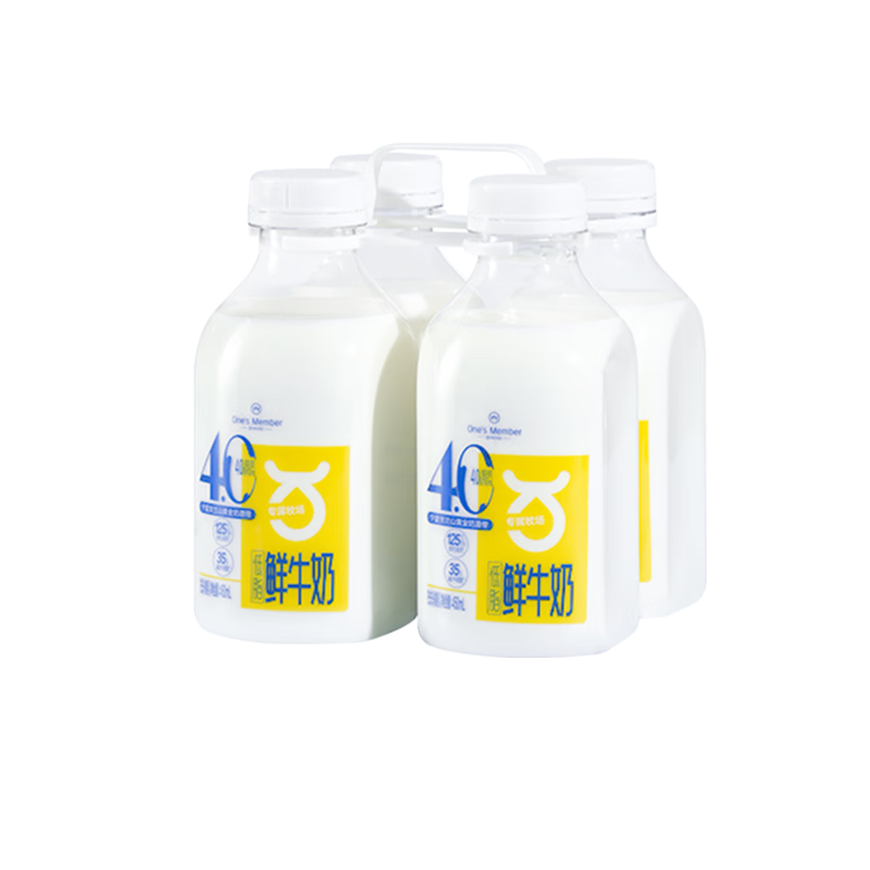 One's Member 4.0 �鵰�׵�֬����ţ�� ƿװ ��֬��ţ�� 450ml *4ƿ 9.9Ԫ(���׹�)