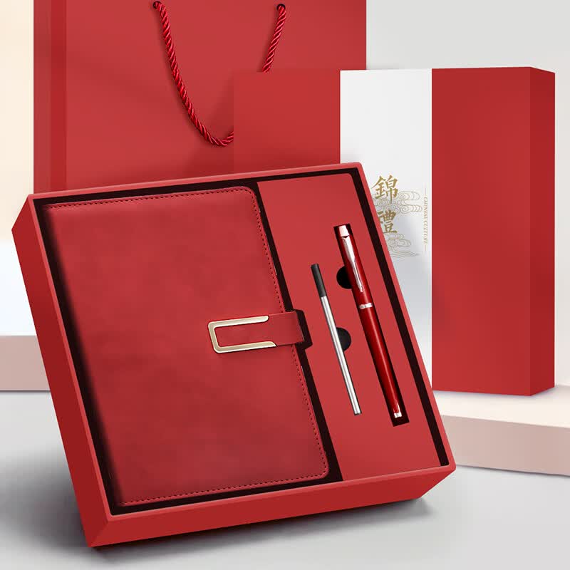 卫美A5商务笔记本礼盒高颜值面搭扣记事本文具加厚200页新款日记本工作日志会议记录本可定制logo