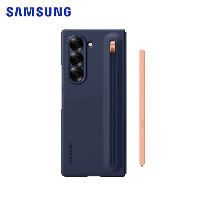 三星（SAMSUNG）三星Galaxy Z Fold6纤巧SPen原装手机壳(附spen)手写笔折叠保护套 [深蓝色]附spen笔原厂简约包装 三星Galaxy Z Fold 6