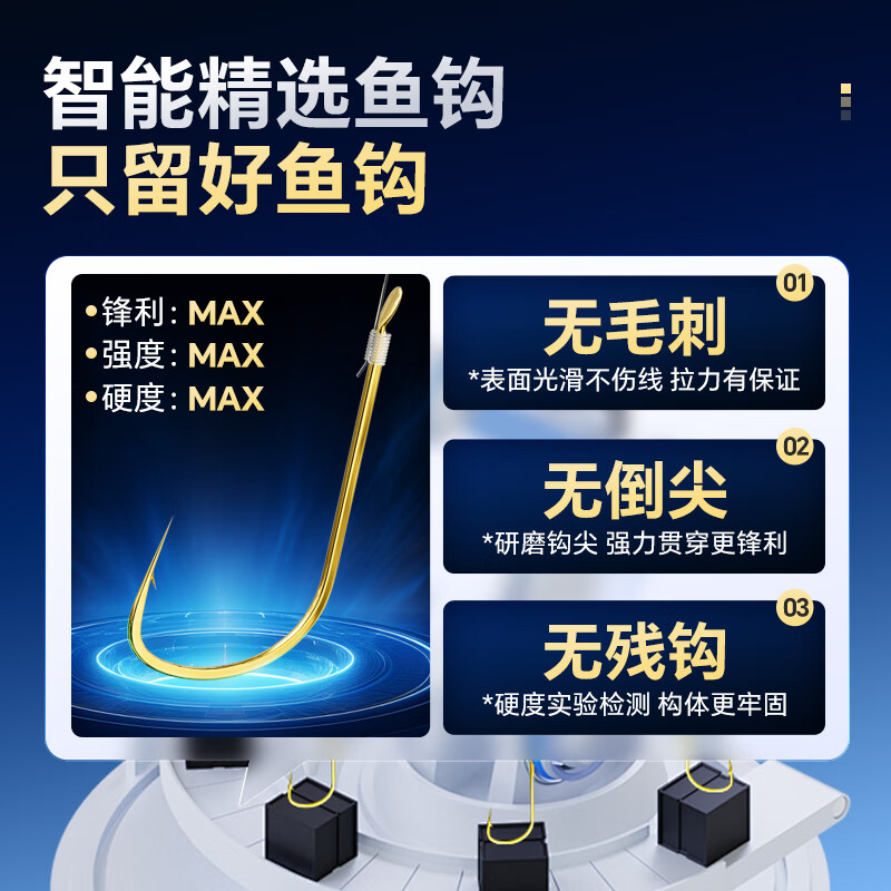 小凤仙成品子线双钩精绑鱼钩金袖强拉力主攻鲫鲤黑坑竞技高灵敏钩 金袖有刺(钩6/8 线1.2/1.5) 新款40付装