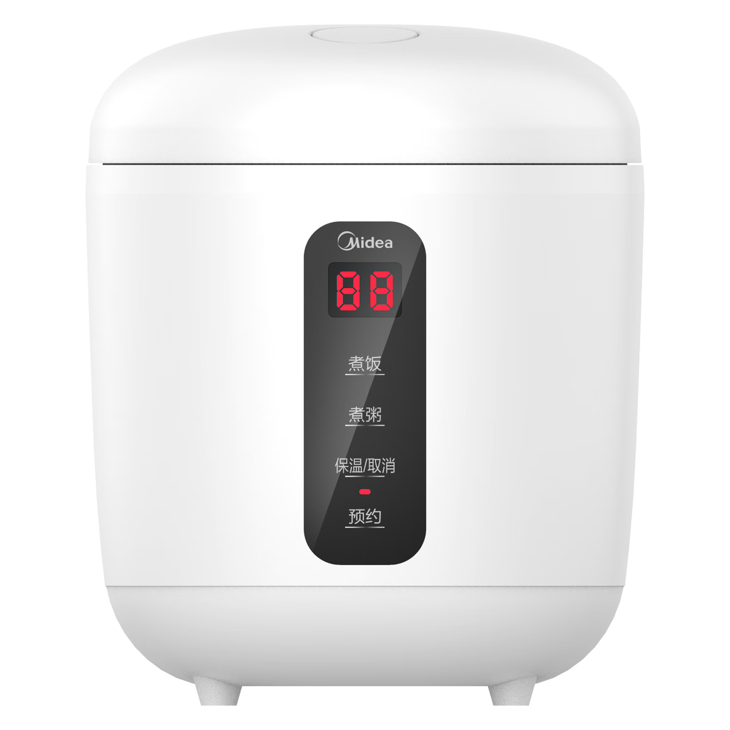 美的（Midea）电饭煲 家用智能预约迷你小型电饭锅 0.8L容量1-2人食 宿舍出差旅游 小巧便携 不沾易清洗 【迷你小白煲】 0.8L 24h预约