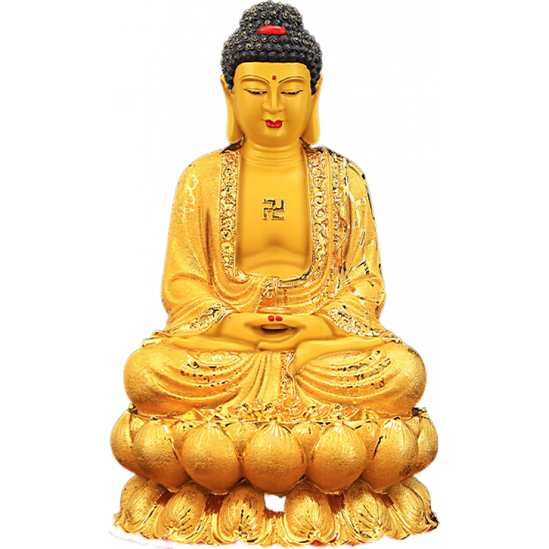 上善若水（sanstyle）《如來佛》擺件 釋迦牟尼大日如來佛像家用供奉擺設(shè) 12# 如來佛 彩金色