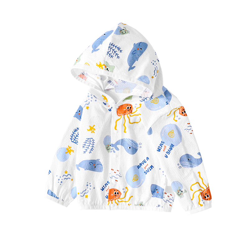 百亿补贴:俞兆林(YUZHAOLIN)儿童空调衫男女童外套夏季薄款遮阳上衣中小童皮肤衣 海洋世界26.9元