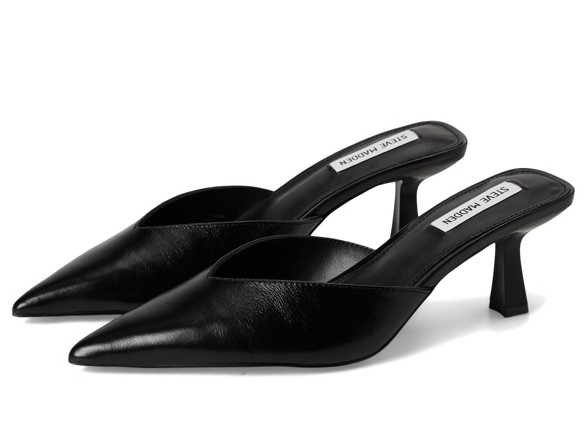 女士尖头低跟穆勒鞋 商务休闲百搭单鞋 黑色