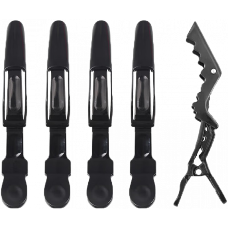 番易發(fā)夾/鱷魚夾A1V-美發(fā)用固定夾定位夾分區(qū)夾劉海夾美發(fā)工具發(fā)卡 黑色5個