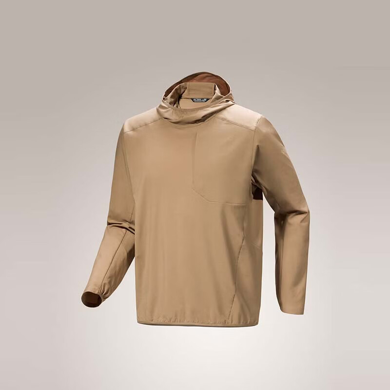 始祖鸟（ARC'TERYX）SIMA PULLOVER 系列 男子 轻量防风透气速干连帽套头衫 Canvas棕色 XS