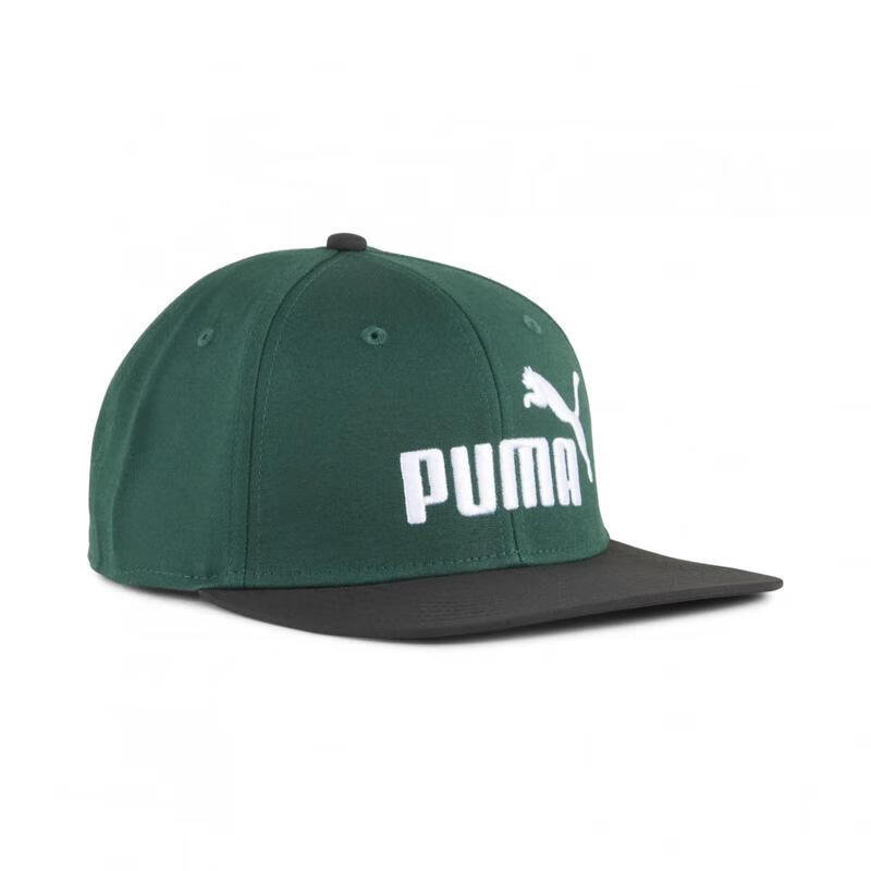 彪馬（PUMA）男士深綠黑色平檐帽可調(diào)式運動配飾休閑帽子 Deep Green × Black 57