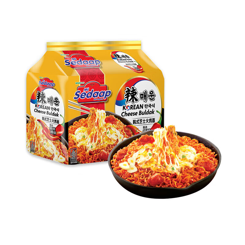 辉英喜达sedaap韩式芝士火鸡面拌面泡面干拌面方便面速食进
