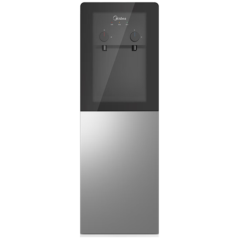 美的（Midea）飲水機(jī) 家用上置式立式飲水機(jī)客廳辦公 一體鈑金機(jī)架耐用速熱無異味 鋼化玻璃雙開門【國家補(bǔ)貼】 冰川銀 溫?zé)嵝?YR1002S-X