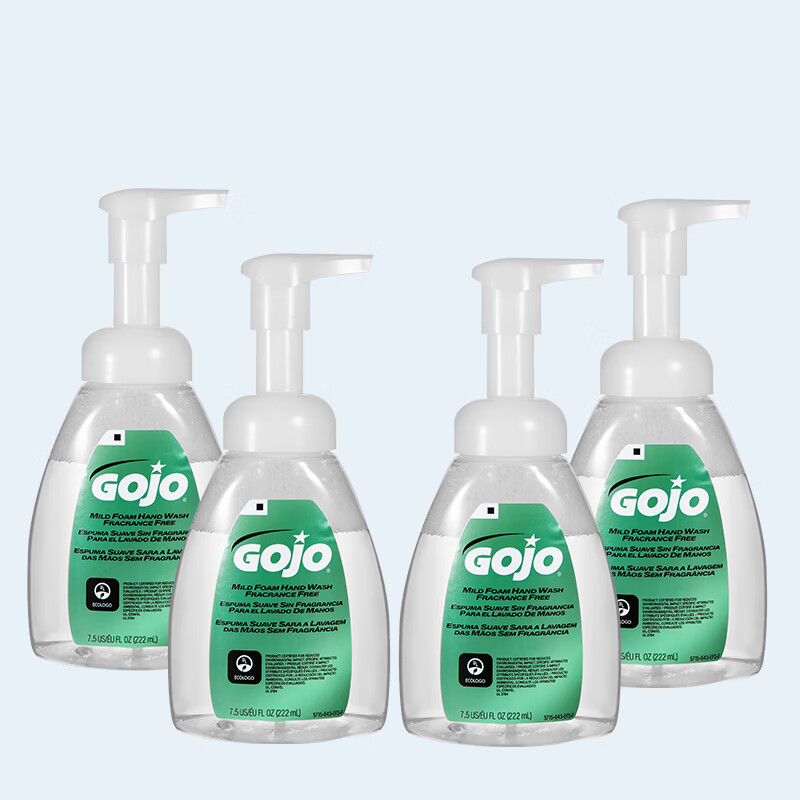 普瑞来gojo泡沫润肤洗手液儿童洗手液泡沫丰富 222ml 4瓶5715-06-MY