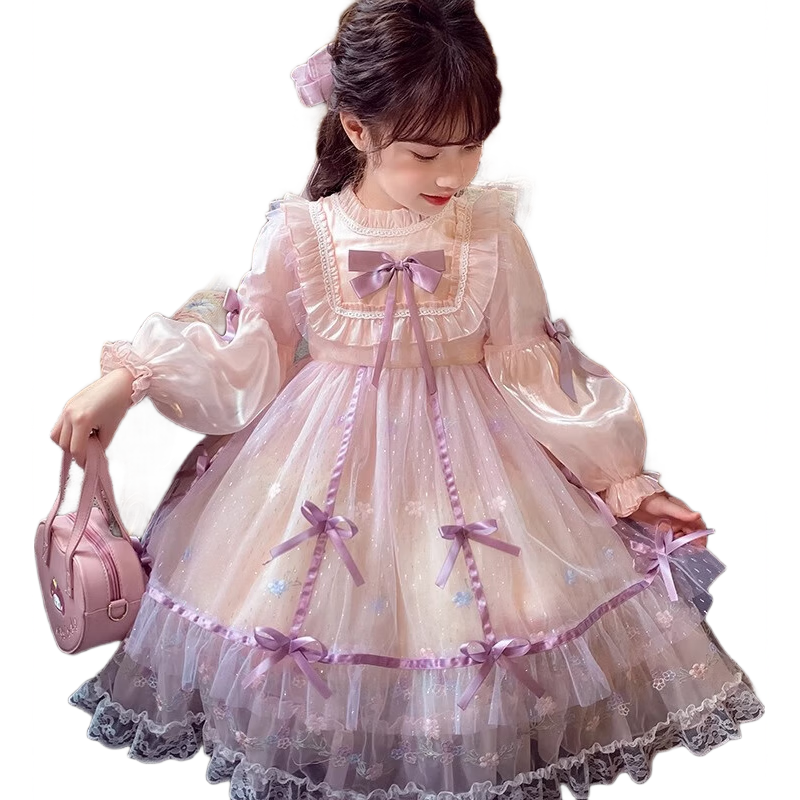 �����Ŷ�Ůͯ����������ȹ������ͯ������ɴ����ȹŮ������ȹ �ۺ�ɫ 150118.3Ԫ