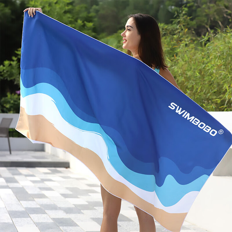 swimbobo游泳浴巾成人速干毛巾沙灘吸水巾健身便攜浴袍女兒童斗篷 【吸水速干_親膚】深海之謎 速干浴巾小號-尺寸:約158*50cm