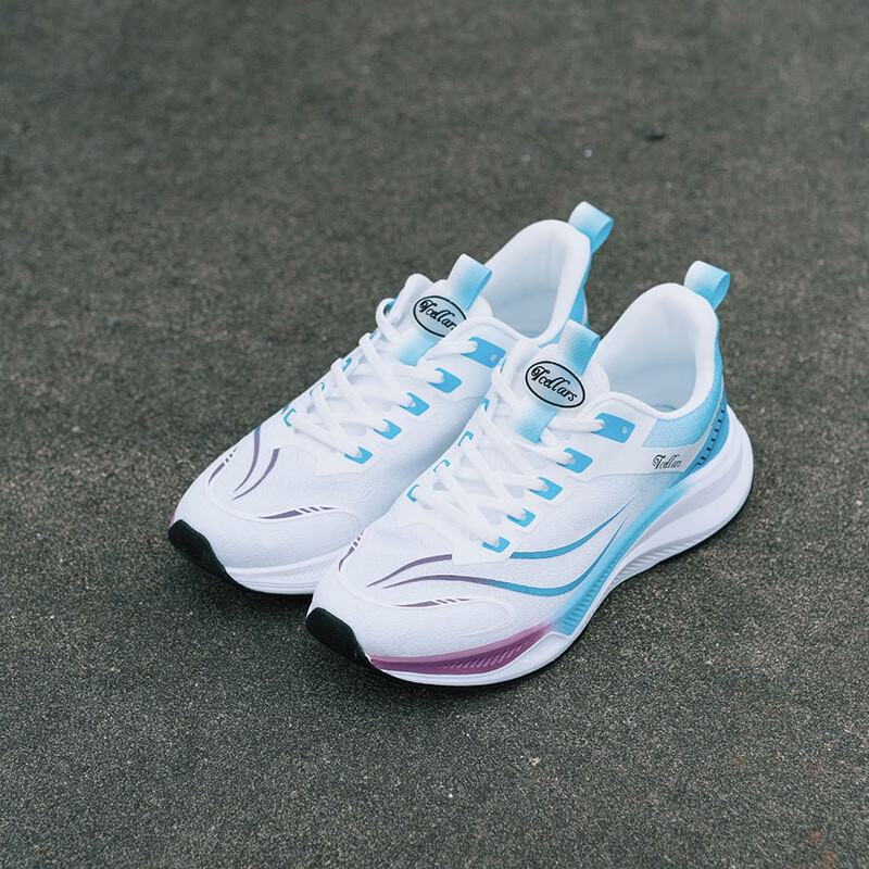 Tcellars超音速 男鞋运动鞋子男冬季新款入门跑鞋软底轻弹缓震碳板跑步鞋 活力蓝【加绒】 39