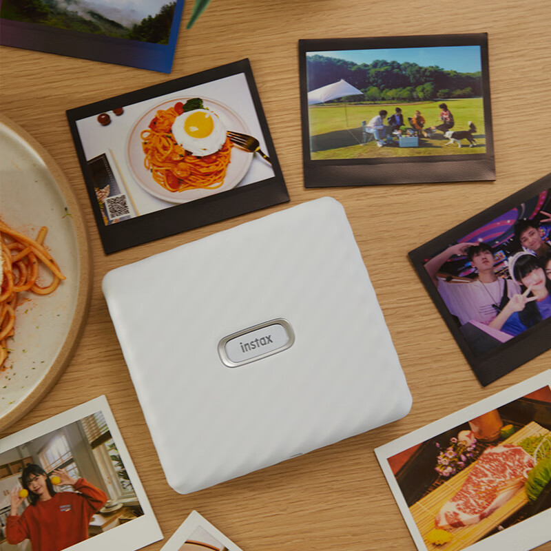 富士(FUJIFILM)【清凉出游季】instax link wide(送20张相纸)宽幅手机照片打印机一次成像拍立得情人节送礼礼物 白色 相纸套餐【标配+20张彩虹相纸】