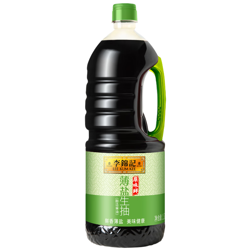 李锦记 薄盐生抽原味鲜1.52kg 【减盐】  美味健康之选 酱油
