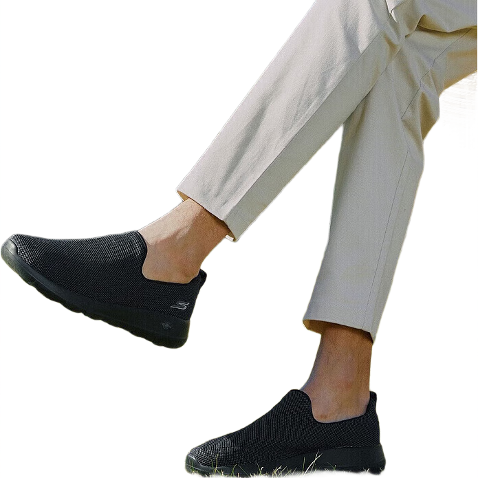 斯凱奇（SKECHERS）男鞋夏季透氣一腳蹬網(wǎng)面輕便健步鞋休閑軟底百搭懶人運動鞋54609