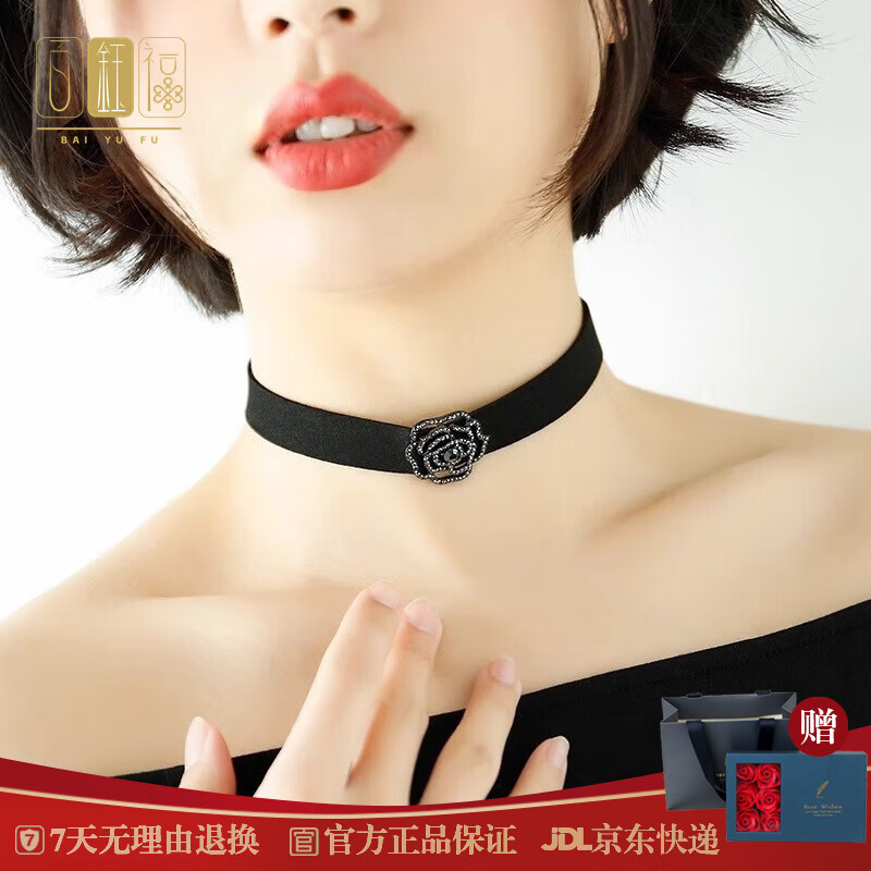 百鈺福裝飾項(xiàng)鏈女鎖骨鏈頸鏈脖子飾品頸帶項(xiàng)圈脖頸鏈高級(jí)感配飾生日禮物 氣質(zhì)頸鏈