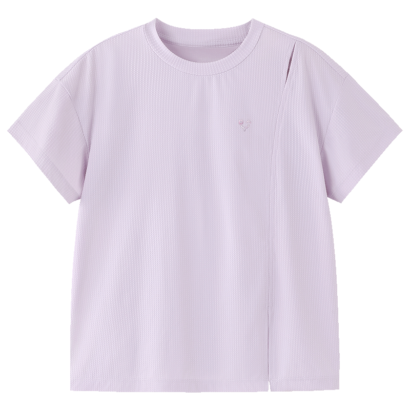 英氏（YEEHOO）儿童T恤夏季短袖透气女童运动T恤透气中大童短袖上衣