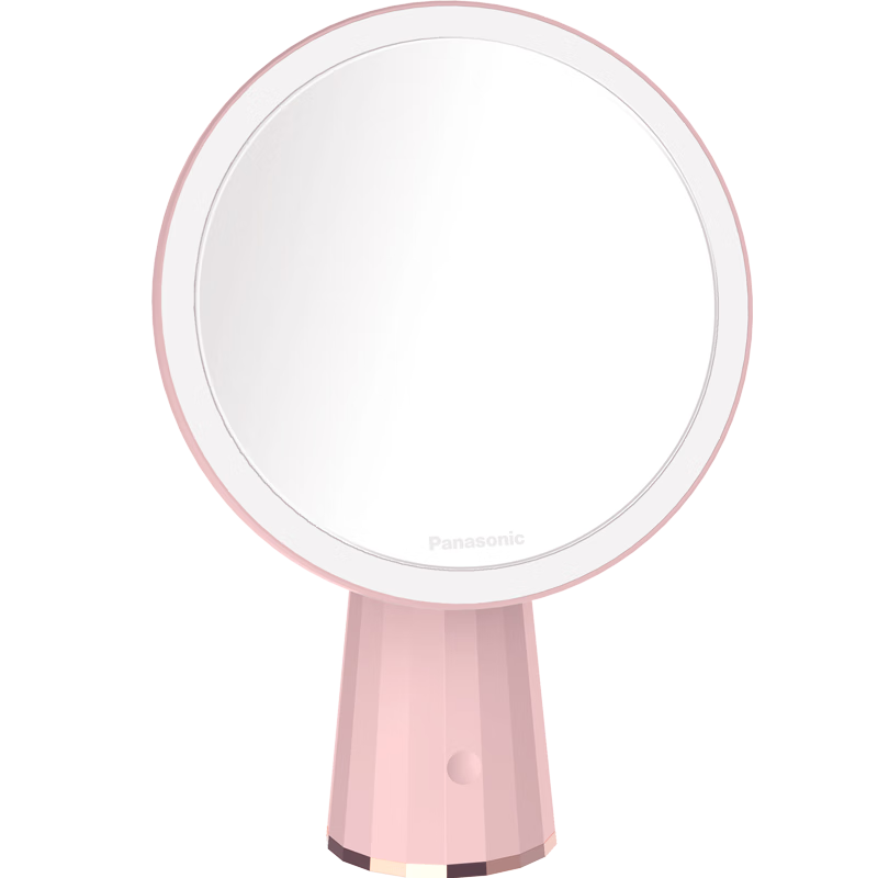 松下（Panasonic） led化妝鏡帶燈梳妝鏡智能化妝鏡子帶燈便攜補(bǔ)光美妝鏡圣誕節(jié)禮物 少女粉