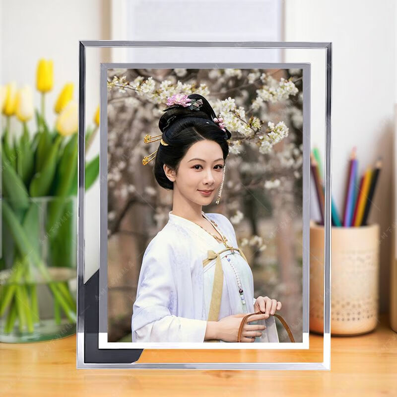 国色芳华杨紫李现周边房间摆件水晶玻璃桌面摆台闺蜜朋友 花色 14乘19