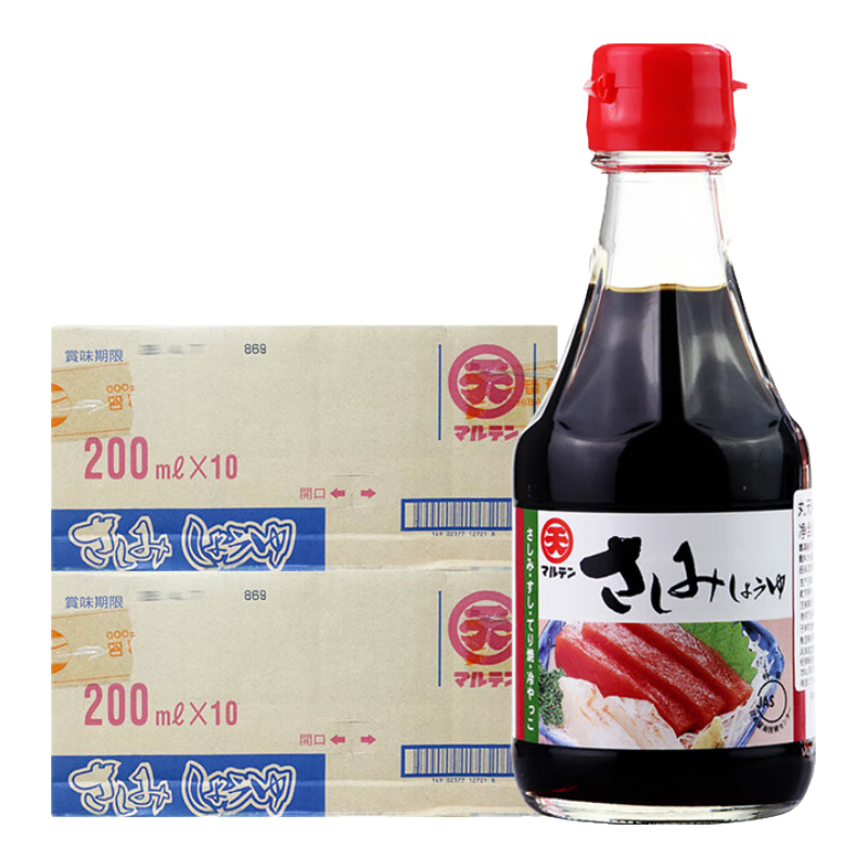 丸天酱油日本刺身酱油原装进口酿造酱油200ml*6瓶鱼生寿司 【20瓶装】丸天刺身酱油200ml