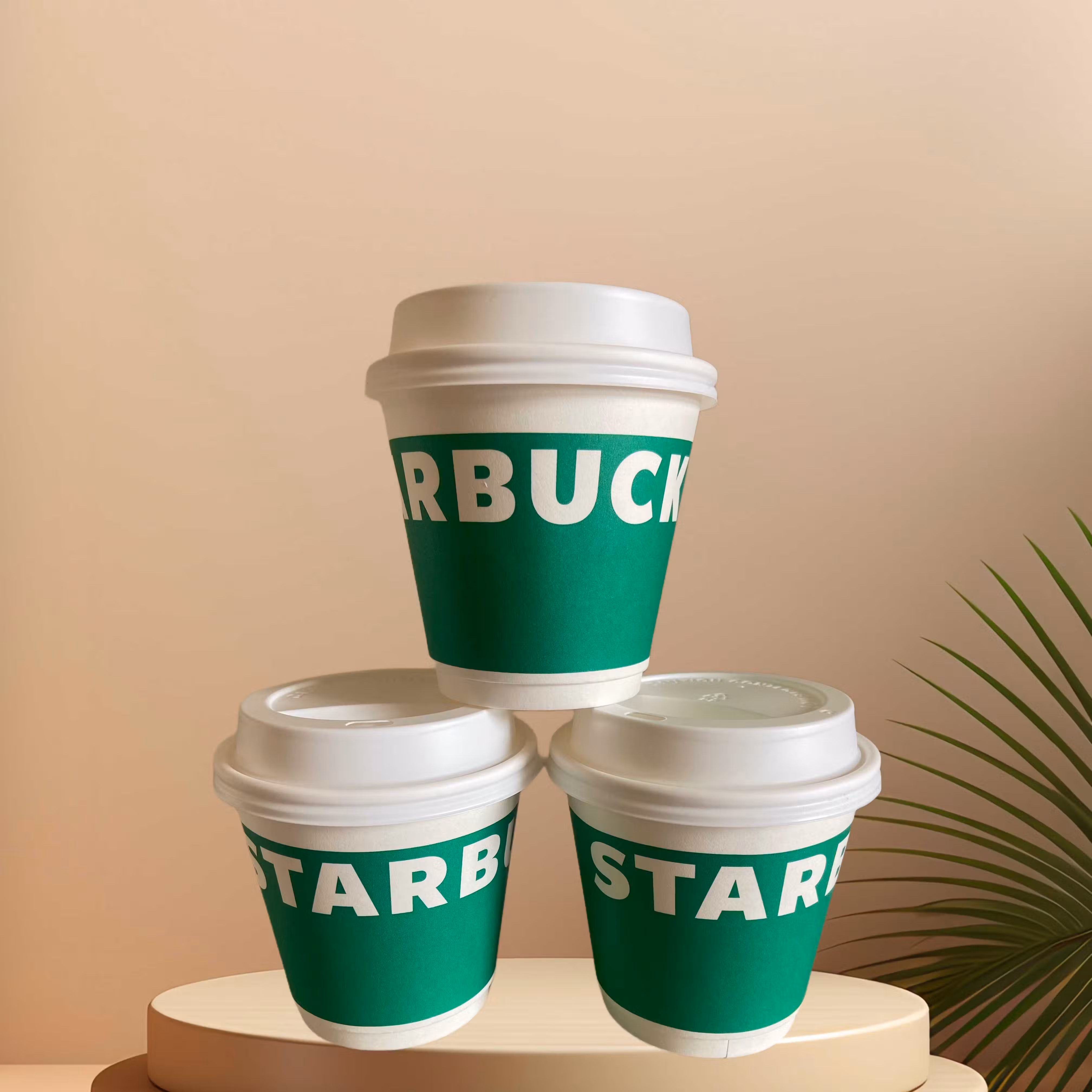 纸杯店用一次性塑料杯咖啡手提纸袋吸管隔热套封口