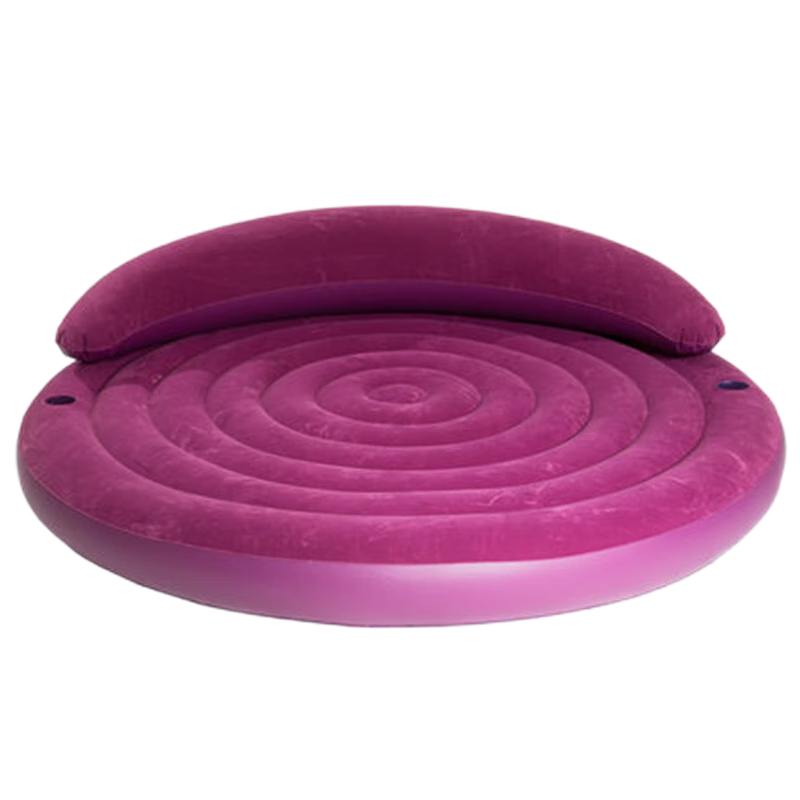 INTEX新  68881加厚加大双人沙发床充气床垫 植绒懒人沙发 靠背靠枕圆形情趣床