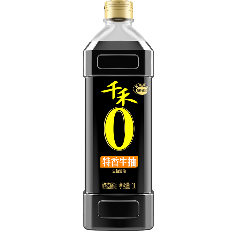 千禾0添加酱油纯酿生抽炒菜凉拌点蘸 特香生抽酱油 1L