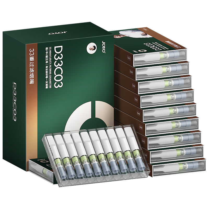 诤友 （JOYO）一次性33重过滤烟嘴过滤器抛弃型咬嘴 粗中细3用 120支