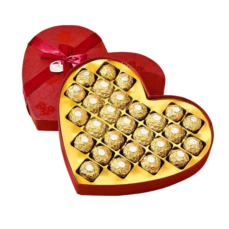 费列罗（FERRERO）巧克力礼盒装圣诞生日礼物女生送女朋友老婆实用高端浪漫情人节 费列罗爱心礼盒 337g